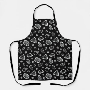 Fun Hand-drawn Pancake All-Over Pattern Apron