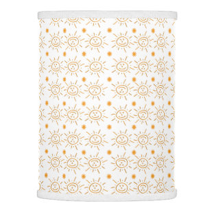 Fun Hand Drawn Smiling Face Sunshine Pattern Lamp Shade