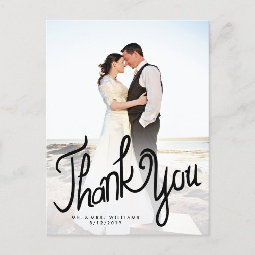 Fun Handwrite Custom Thank You Postcard