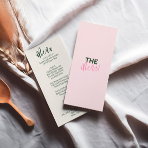 Fun Handwritten Colorful Pastel Summer Wedding Menu