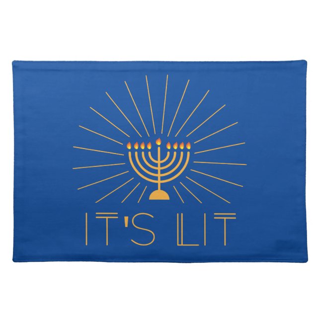 Fun Hanukkah Menorah Placemat (Front)