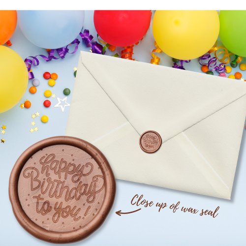 Fun Happy Birthday Confetti  Wax Seal Stamp
