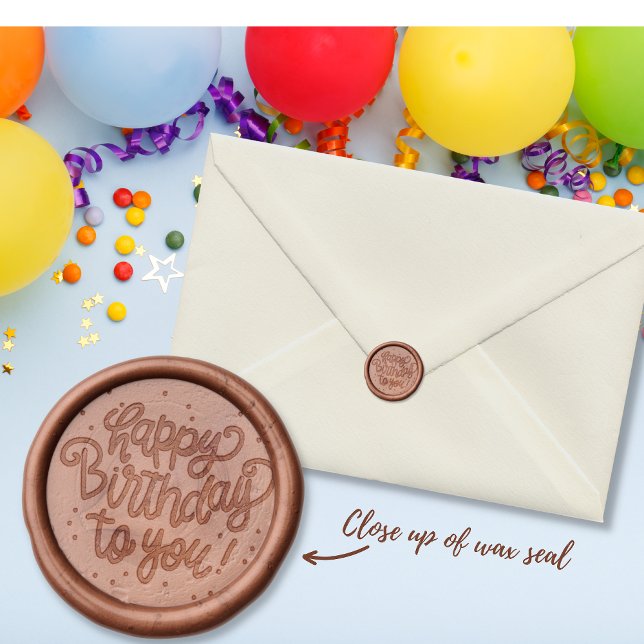 Fun Happy Birthday Confetti  Wax Seal Stamp (Creator Uploaded)