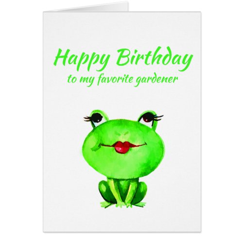 Fun Happy Birthday Gardener Toadally Awesome Hobby