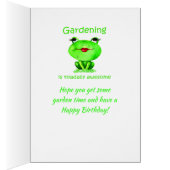 Fun Happy Birthday Gardener Toadally Awesome Hobby (Inside (Right))