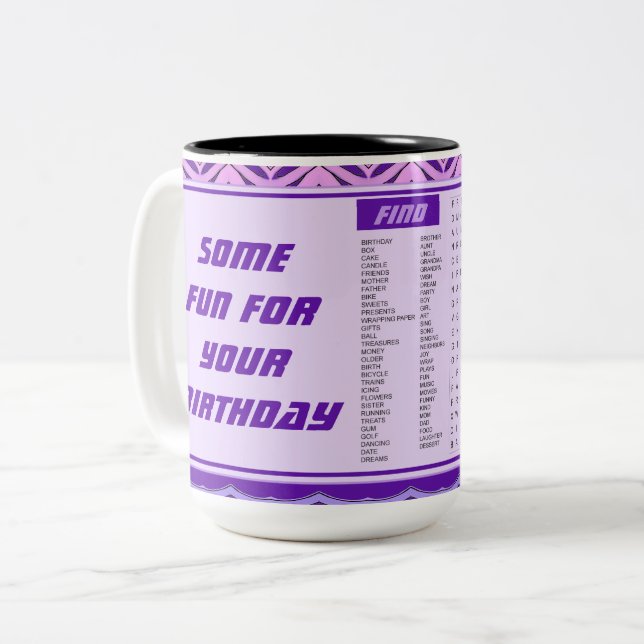 Fun Happy Birthday Mug (Front Left)