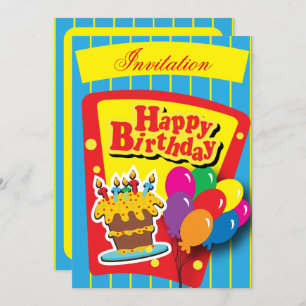 Fun Happy Birthday Party Invitation