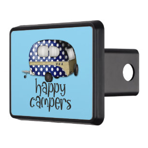 Fun Happy Campers word art Hitch Cover