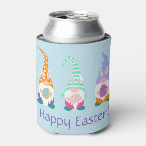 Fun Happy Easter Gnome Hanging with Gnomies Spring Can Cooler
