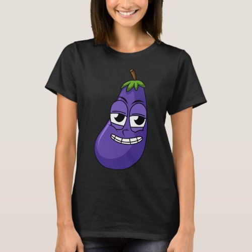 Fun Happy Eggplant Designs For Fruit Vegetable Veg T_Shirt