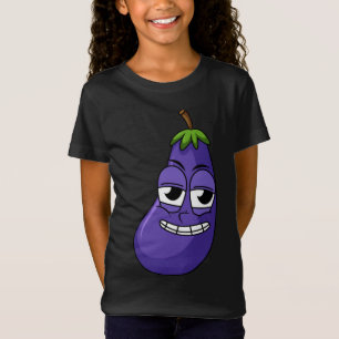 Fun Happy Eggplant Designs For Fruit Vegetable Veg T-Shirt