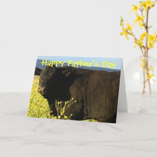 Fun Happy Father's Day Ranch Farm Cattle Bulls Card | Zazzle