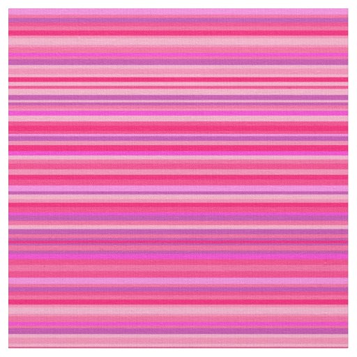 Fun, Happy, Girly Pink and Purple Stripes Pattern Fabric