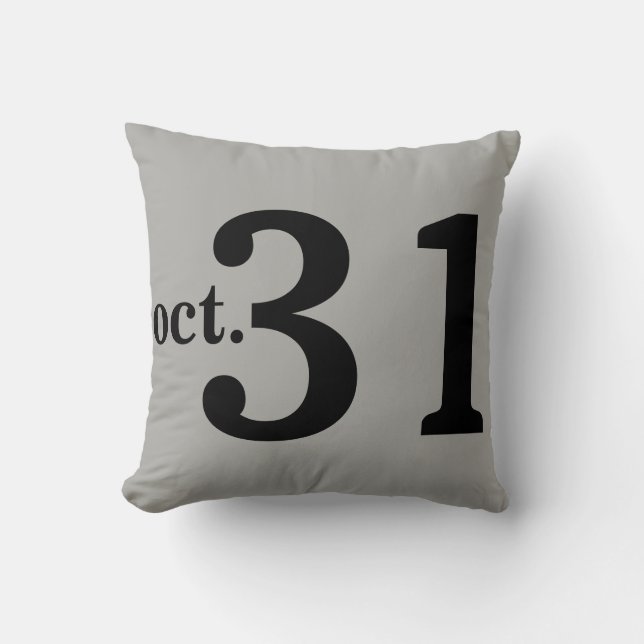 Fun Happy Halloween October 31st Throw Pillow (Front)