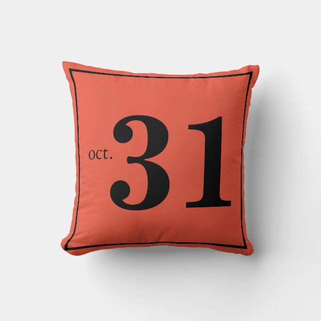 Fun Happy Halloween Throw Pillow (Front)