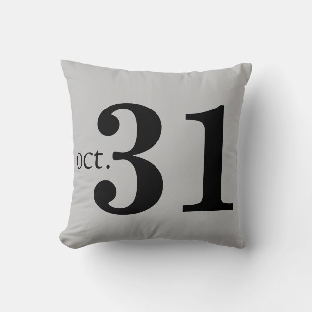 Fun Happy Halloween Throw Pillow (Front)