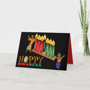 Fun Happy KWANZAA 7 Principles Personalized Holiday Card