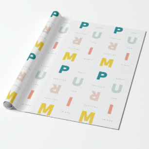 Fun Happy Purim Pastels Wrapping Paper