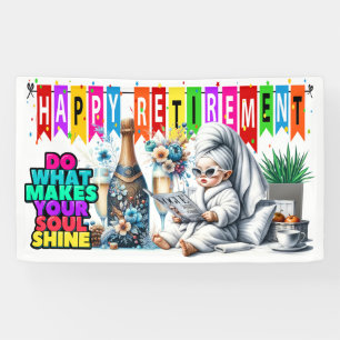 FUN HAPPY RETIREMENT BANNER