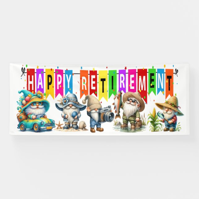 FUN HAPPY RETIREMENT  BANNER (Horizontal)