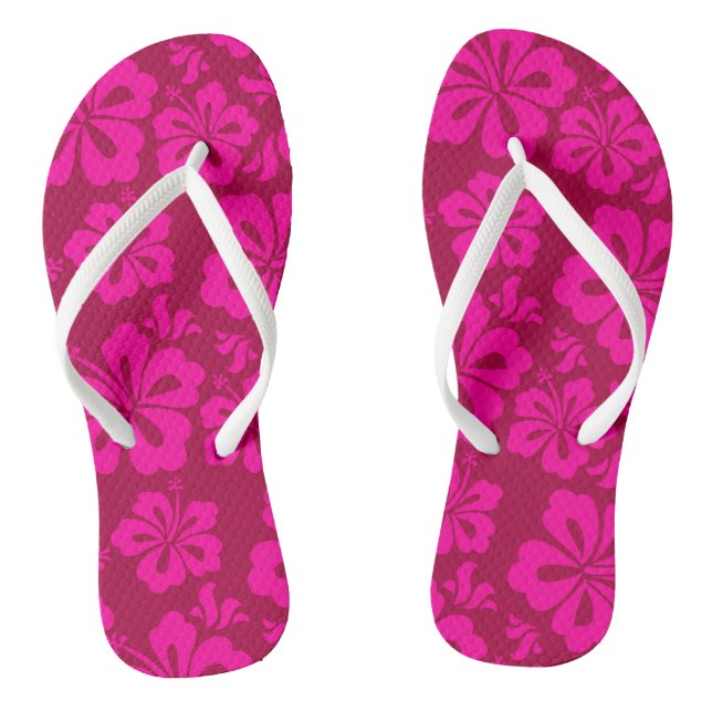 fun Hawaiian flower flip flops (Footbed)