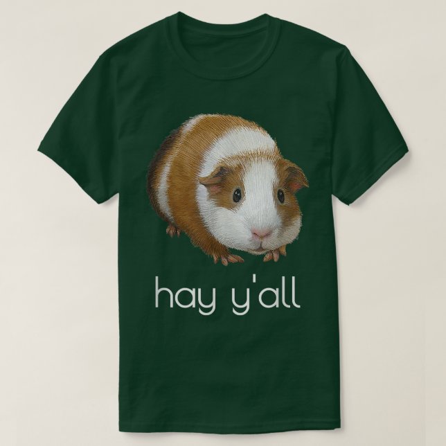 FUN HAY Y'ALL SUMMERTIME GUINEA PIG T SHIRT  (Design Front)