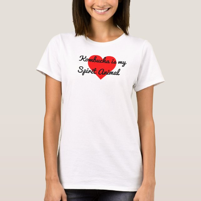 Fun health drink I heart Kombucha T-Shirt (Front)