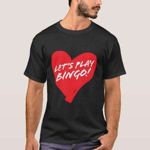 Fun Heart Bingo Player T_Shirt