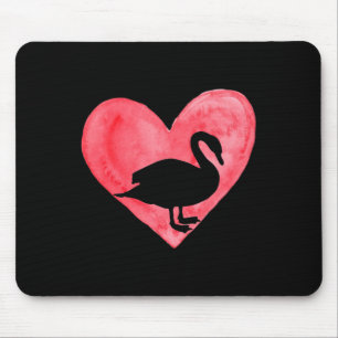 Fun Heart Goose Duck Bird Lover Animal Valentines  Mouse Pad