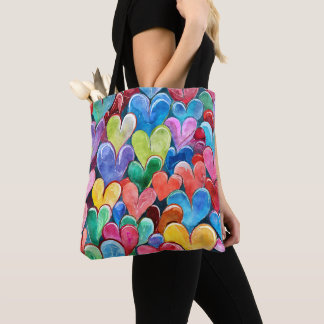 Fun Heart Pattern Tote Bag