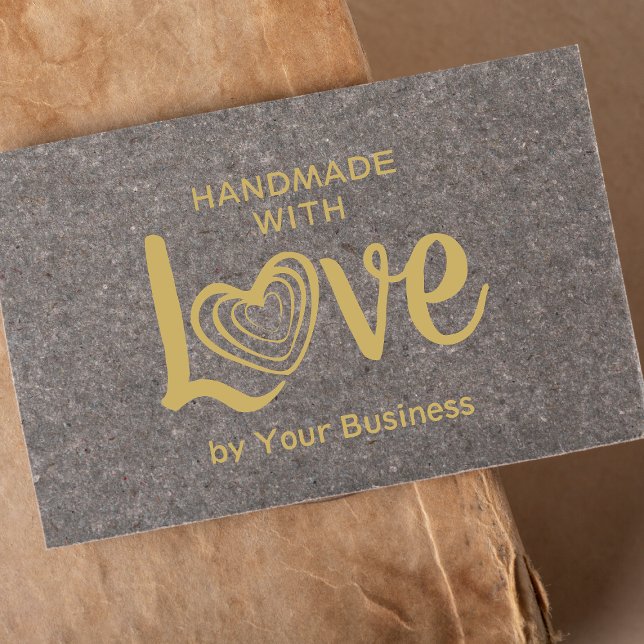 Fun Hearts Handmade with Love Quote Rubber Stamp (Creator Uploaded)