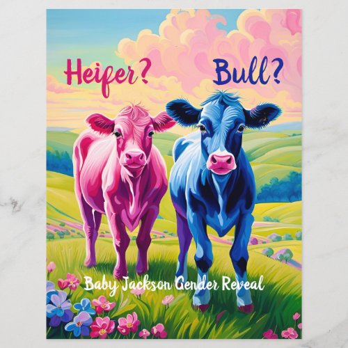 Fun Heifer or Bull Gender Reveal  Game