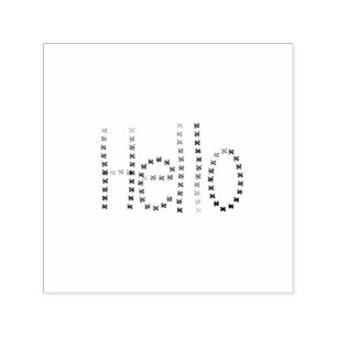Fun Hello Greeting with Butterflies Self-inking Stamp