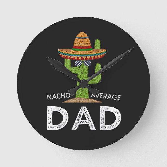 Fun Hilarious Dad Joke _ Funny Saying Dad Round Clock (Front)