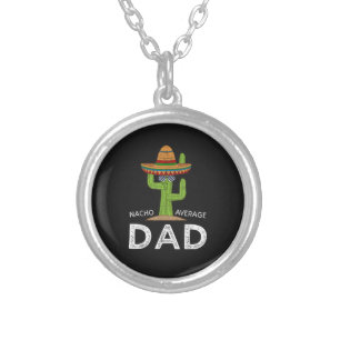 Fun Hilarious Dad Joke _ Funny Saying Dad Silver Plated Necklace