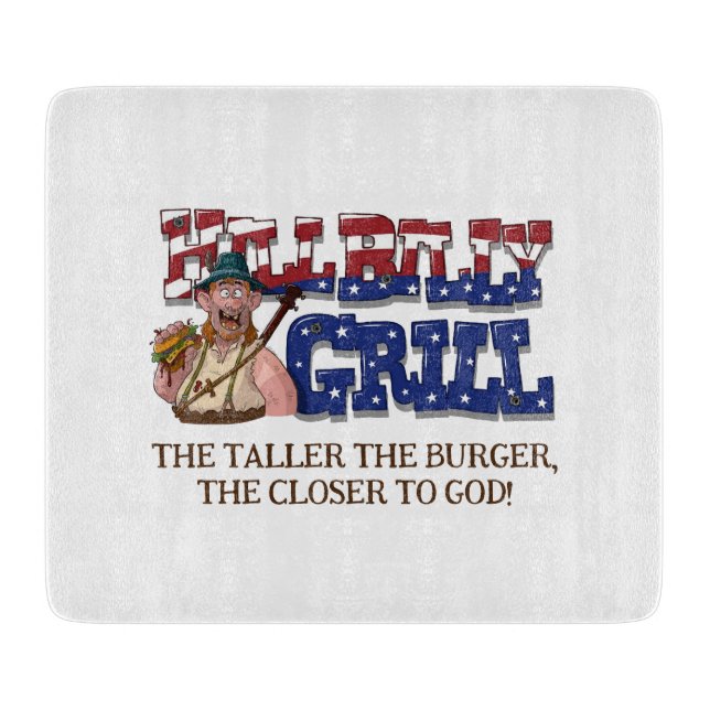 Fun HillBilly Grill Denmark Cutting Board! Board (Front)