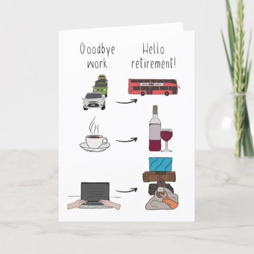 Fun Him and Her Hello Retirement Card