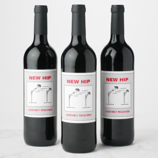 Fun Hip Replacement - Assembly Required Wine Label