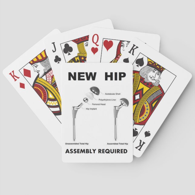 Fun Hip Surgery - Assembly Required Poker Cards (Back)