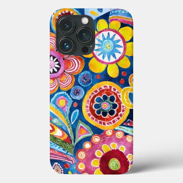 Fun Hippie Flower Patterned Case-Mate iPhone Case (Back)