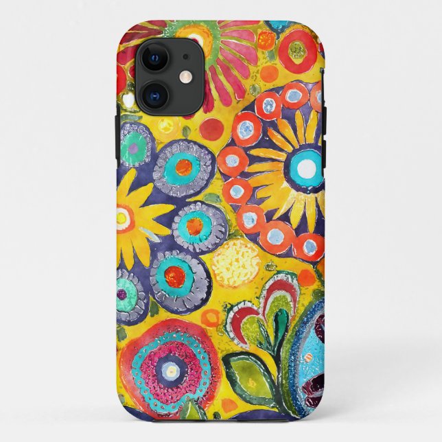 Fun Hippie Flower Patterned Case-Mate iPhone Case (Back)