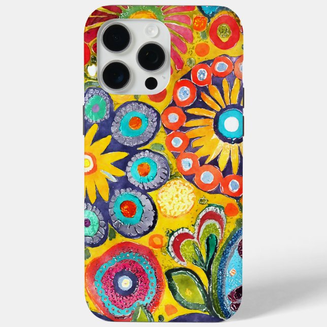 Fun Hippie Flower Patterned Case-Mate iPhone Case (Back)