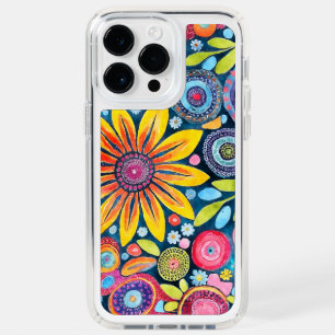 Fun Hippie Flower Patterned Speck iPhone 14 Pro Max Case