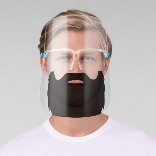 Fun Hipster Beard  Mustache Humor Novelty Face Shield