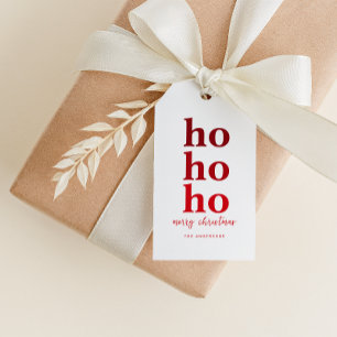 Fun Ho Ho Ho Merry Christmas Custom Name Tag