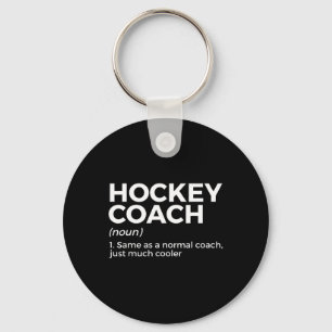 Fun Hockey Coach Definition Keychain