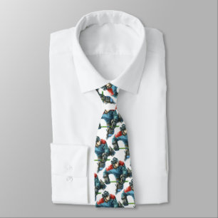 Fun Hockey Game Player Neck Tie