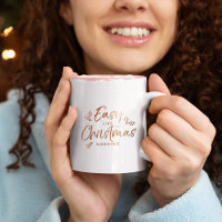 Fun Holiday Quote Song Lyrics Pun Christmas Humor Two-Tone Coffee Mug