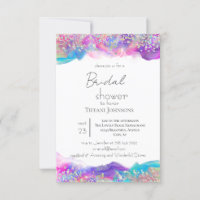 Fun Holographic Ink Glitter Bridal Shower