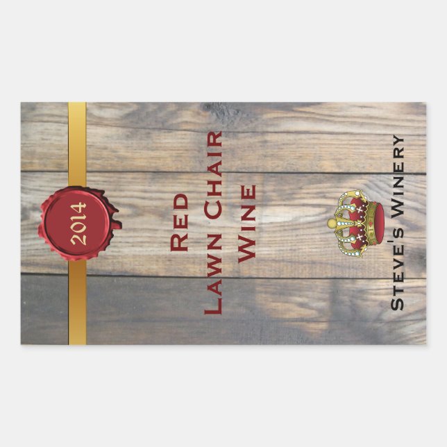 Fun Home Made Wine Bottle Label (Front)